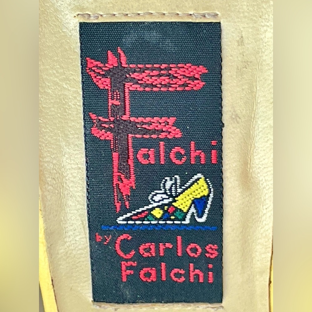 Carlos Falchi leather stiletto mules with bows in butter yellow, 7B, EUC - Picture 6 of 13